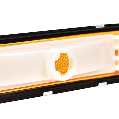 G-PLUS Pair Front Side Marker Lights Assembly Compatible With Chevy Blazer 1981-1991 /GMC Jimmy C/K R Pickup Side Chrome Bezel Marker Lamps Orange Lens 915557,91555