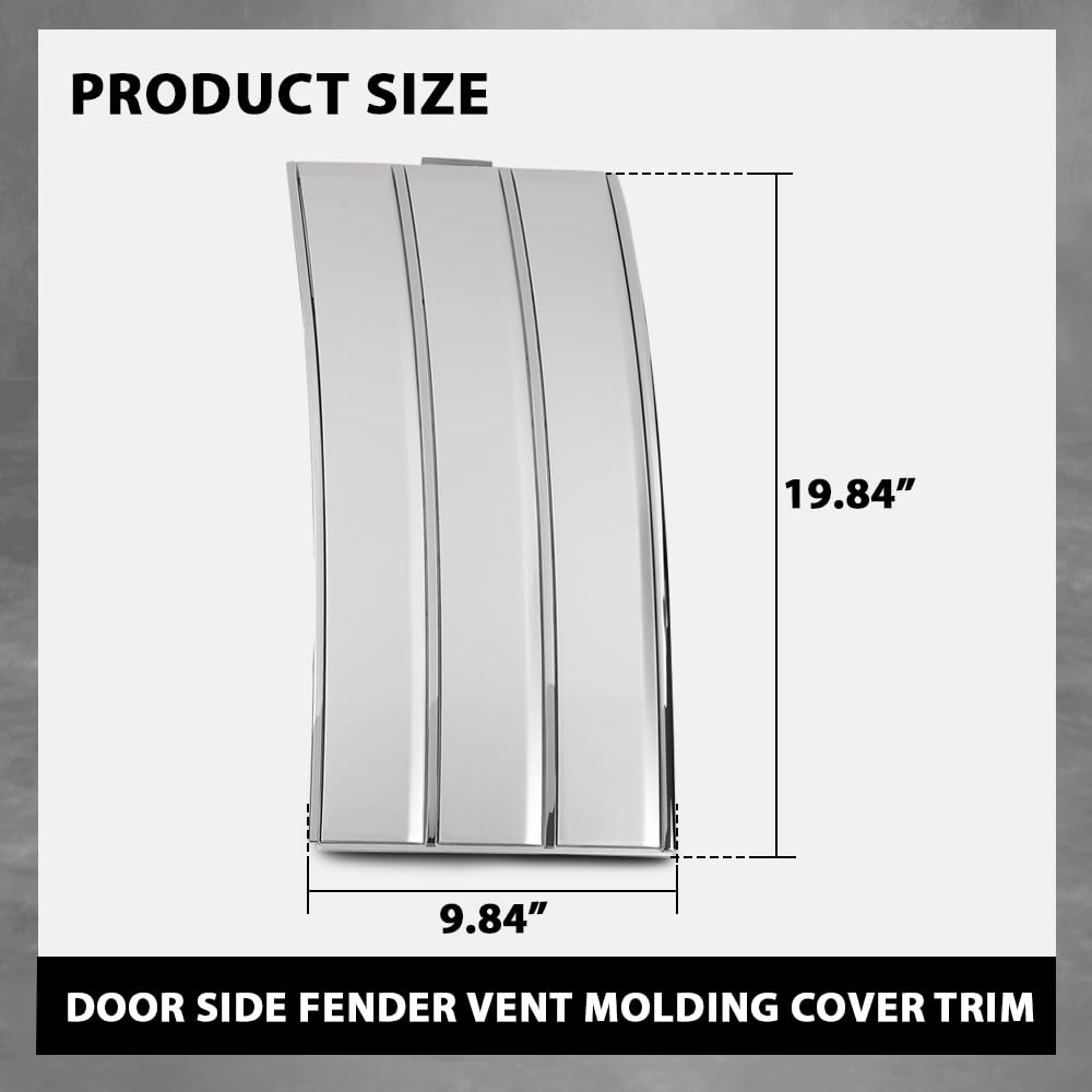 G-PLUS Door Side Fender Vent Molding Cover Trim LH&RH Compatible with Range Rover Vogue L405 2013-2022 Silver