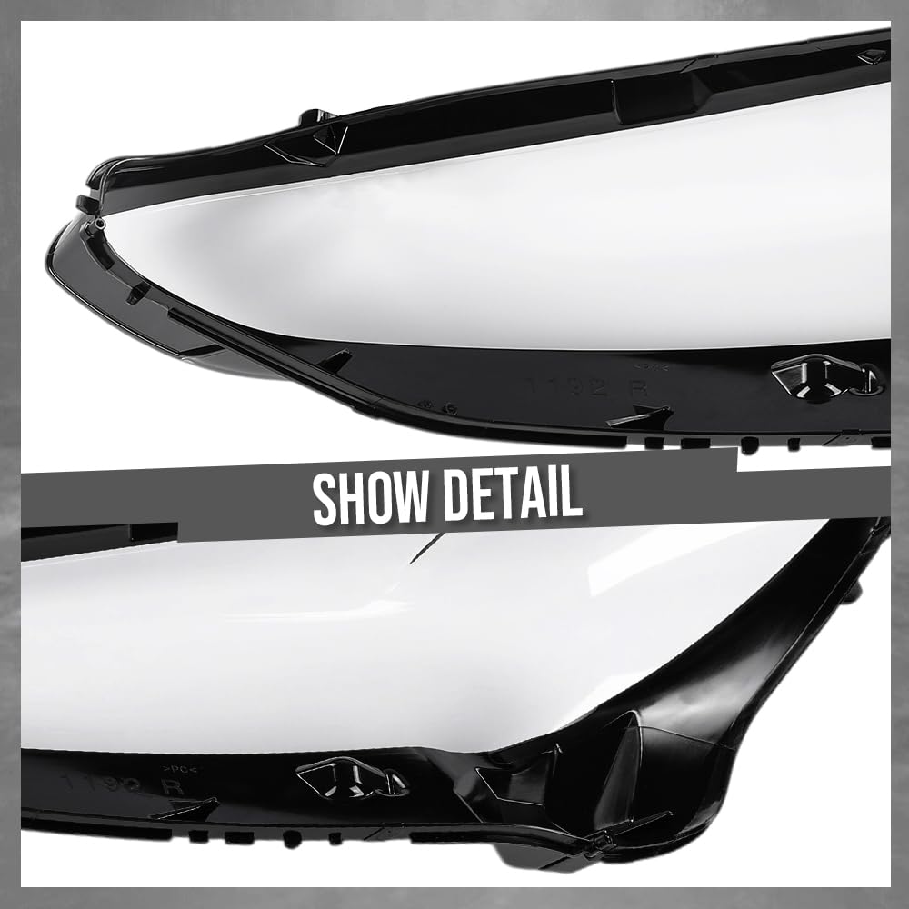 G-PLUS Headlight Lens Cover Compatible with BMW 4-Series G22 G23 G26 2020-2023 Left & Right Pair Front Headlamp Lens Cover Clear