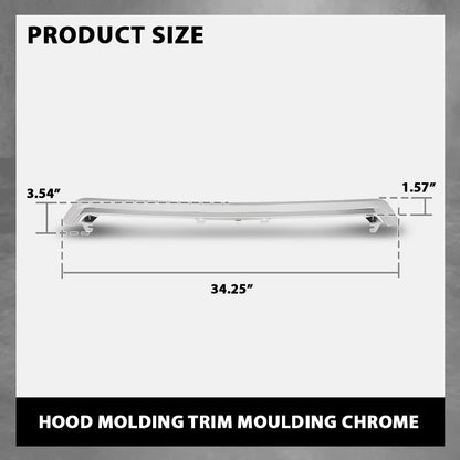 G-PLUS Hood Molding Trim Moulding Chrome Compatible with Subaru Forester 2014 2015 2016 14 15 16 91121SG011, SU1235100