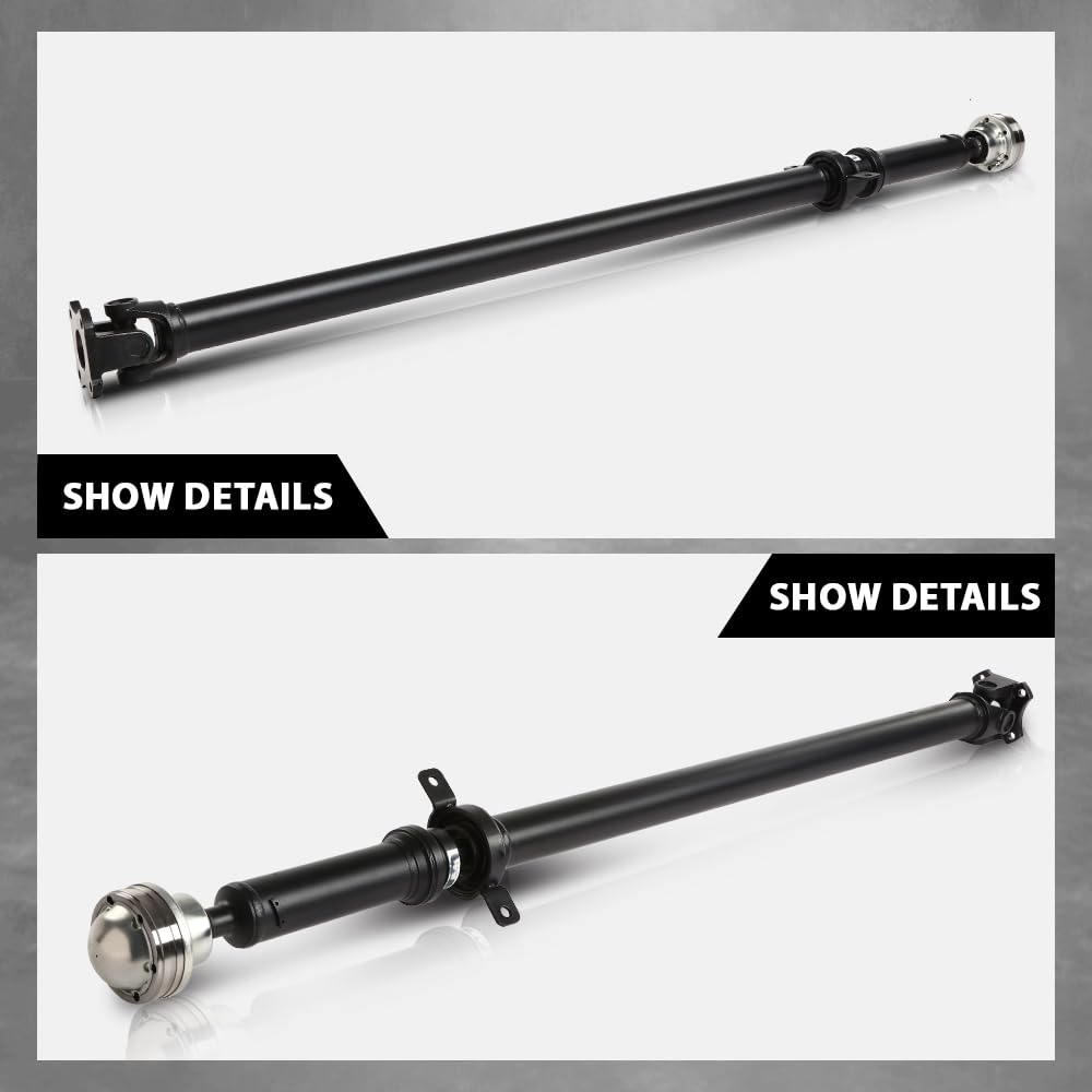 G-PLUS Rear Drive shaft Driveshaft Assembly Compatible with Ford Explorer Sport Trac 2007-2010 V6 4.0L, V8 4.6L Crew Cab Pickup 4WD Black