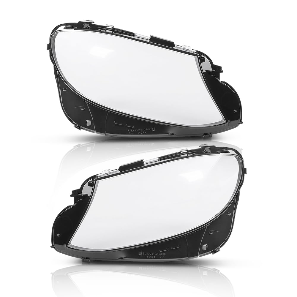 G-PLUS Headlight Lens Cover Compatible with Benz E-Class W213 E200L E300L E320L 2016-2023 2138202261C1, 2138202261, A2138202261, 1EG012076061 Left & Right Pair Front Headlamp Lens Cover Clear
