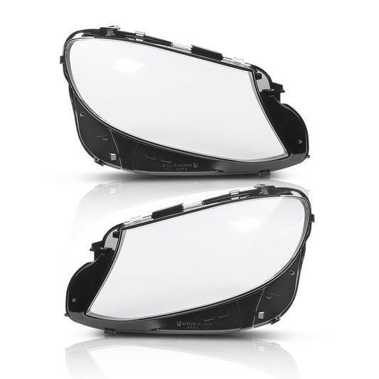 G-PLUS Headlight Lens Cover Compatible with Benz E-Class W213 E200L E300L E320L 2016-2023 2138202261C1, 2138202261, A2138202261, 1EG012076061 Left & Right Pair Front Headlamp Lens Cover Clear