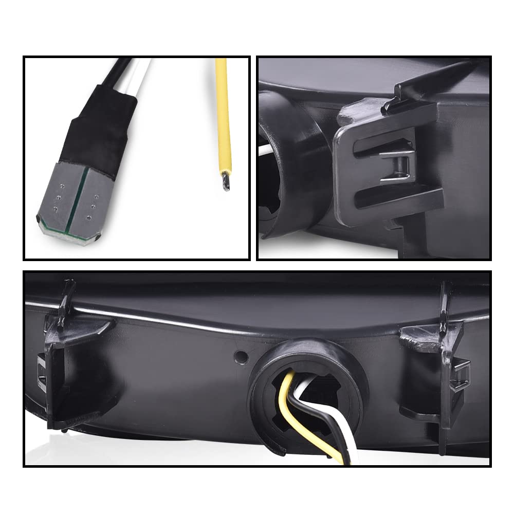 G-PLUS LED Sequential Signal Lamp Side Marker Lights Compatible with Honda Odyssey 2018 2019 2020 2021 2022 33800-THR-A01, 33850-THR-A01 Clear Lens