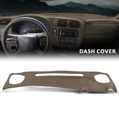 G-PLUS TPE Dashboard Dash Cover Compatible with Chevy S10 Blazer GMC S15 Jimmy Pickup 1999 2000 2001 2002 Dash Board Cover Beige