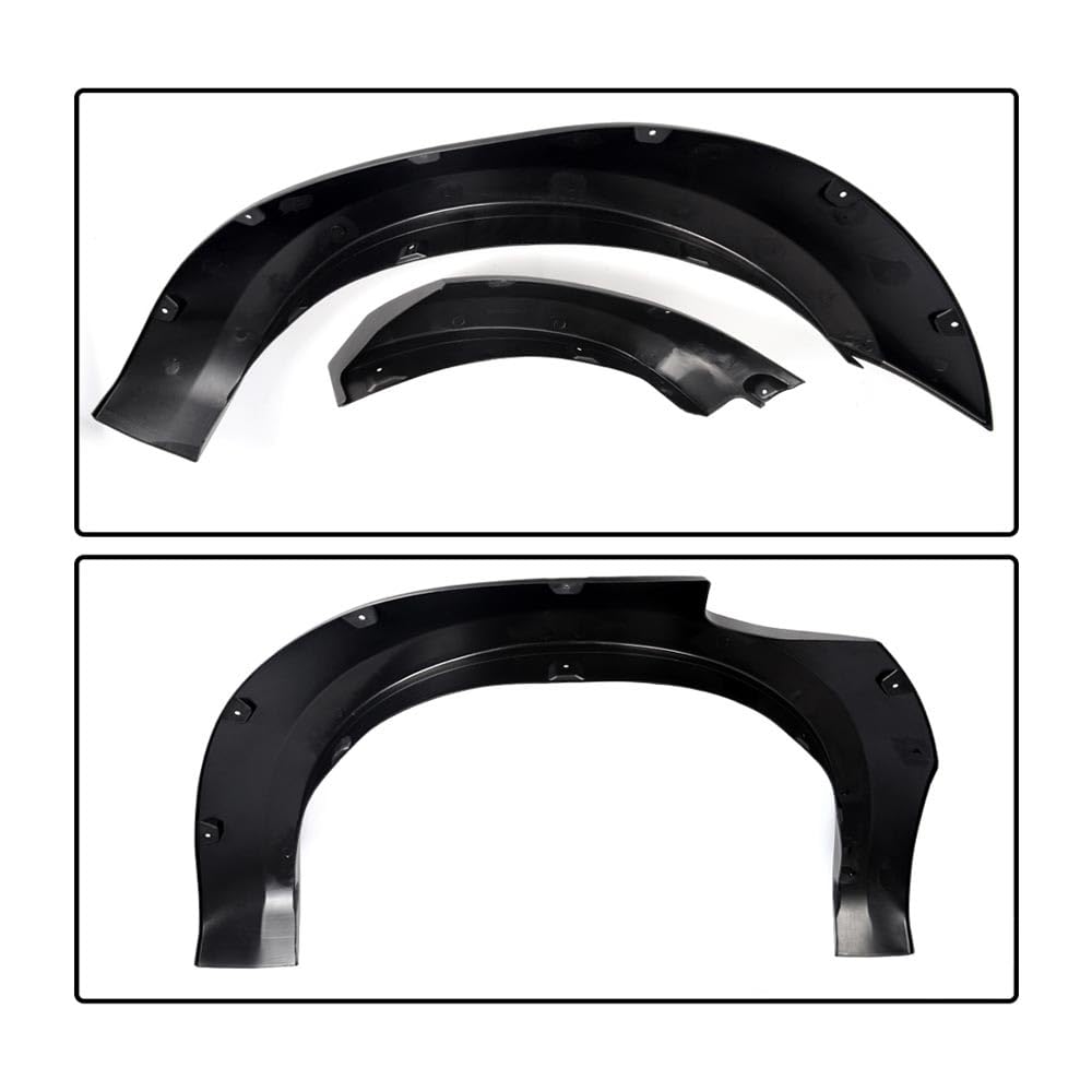 G-PLUS 6PCS Fender Flares Compatible with Ford Ranger T6 XL XLT 2011-2018 (2015-UP Model Must Remove The Factory Mudflaps) Wheel Opening Molding Arch Trim, Smooth Riveted Style