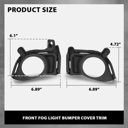 G-PLUS Pair Front Fog Light Bezel, Compatible with Toyota Highlander 2014 2015 2016, Bumper Cover Trims, Left Driver & Right Passenger Side 2PCS, TO1039178, TO1038178