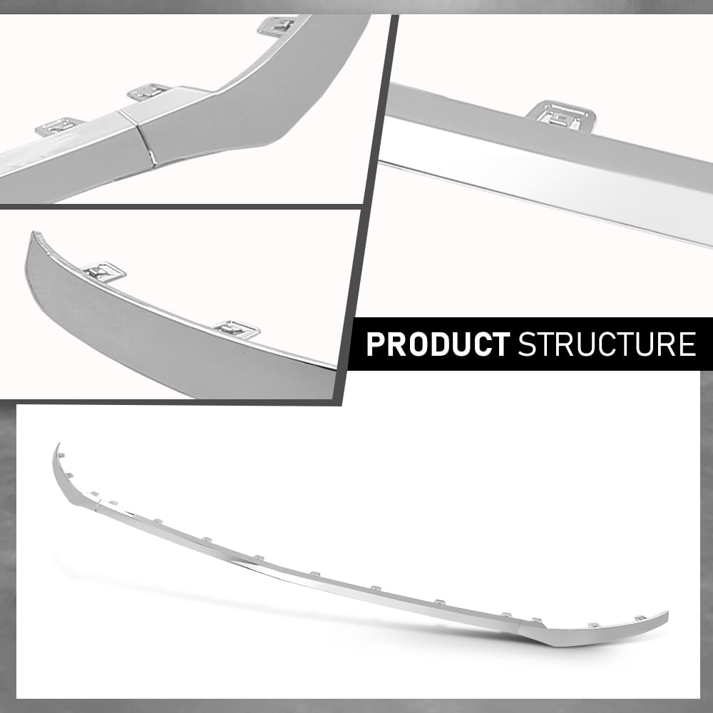 G-PLUS Front Bumper Chrome Tirm Moulding Set 3Pcs Compatible with Benz GLC W253 GLC300 GLC250 GLC43 AMG 2016-2019 2538852700