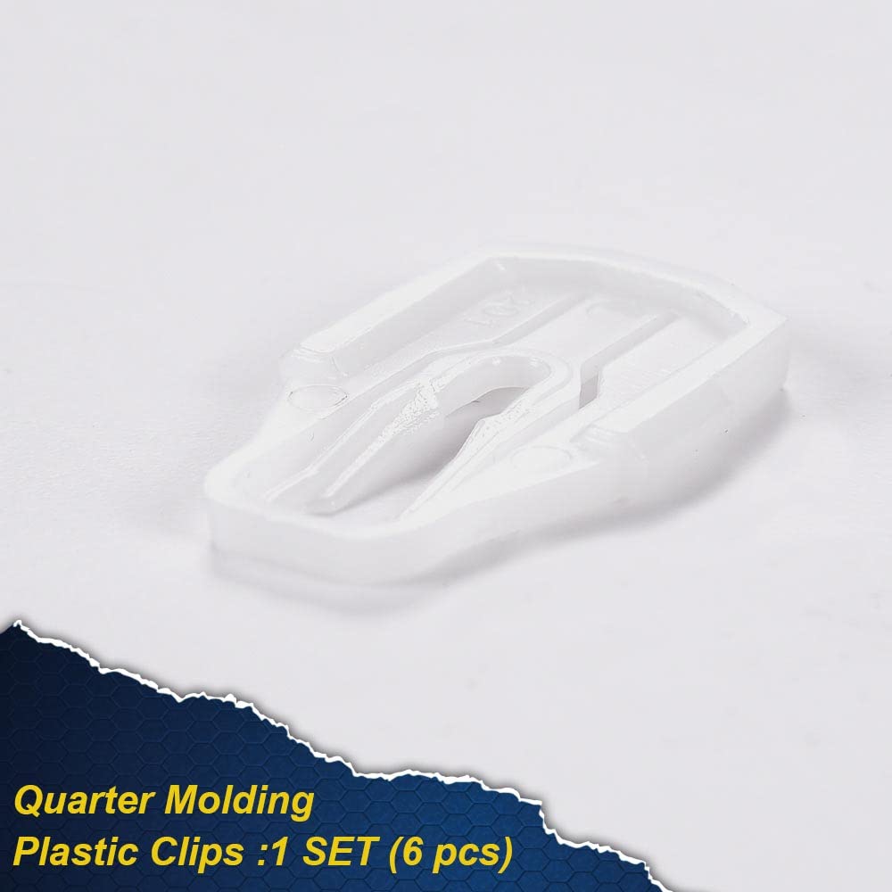 G-PLUS Molding Plastic Clip Compatible with 1966-1969 Lincoln, Fender, Door, Quarter Retainer Clips,6Pcs Install Set