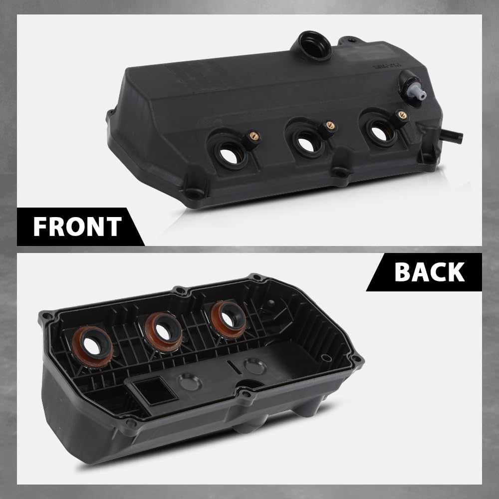 G-PLUS Engine Valve Cover w/Gasket Compatible with Mitsubishi Outlander 3.0L 2007-2009 1035A840 Black