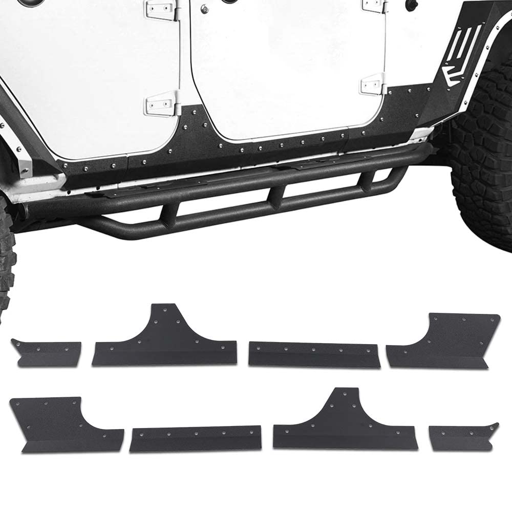 G-PLUS 4 Door Steel Door Body Armor Cladding Gaurd Compatible with Jeep Wrangler JK JKU 2007-2018