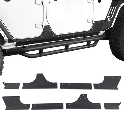 G-PLUS 4 Door Steel Door Body Armor Cladding Gaurd Compatible with Jeep Wrangler JK JKU 2007-2018
