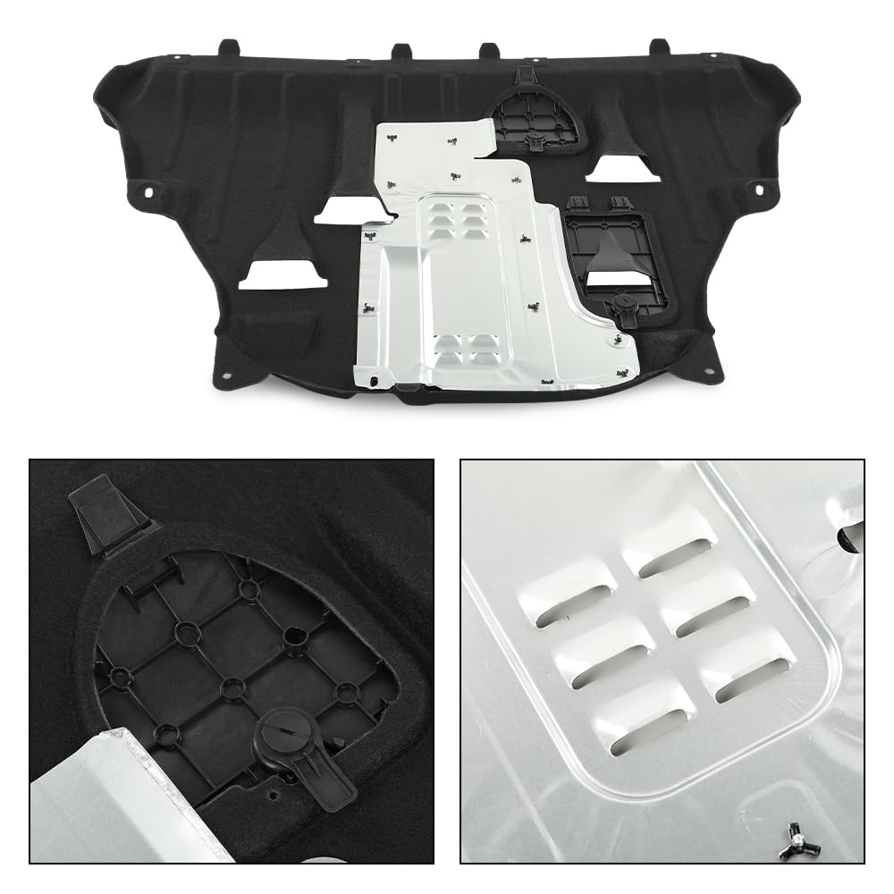 G-PLUS Engine Splash Shield Compatible with Jeep Cherokee 2015 2016 2017 2018 68102261AG CH1228156 Black