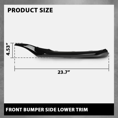 G-PLUS Front Bumper Bottom Bezel Trim Cover 2Pcs Compatible with Toyota Camry XSE SE 2021-2023 Black 5312406260