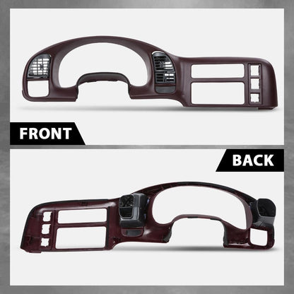 G-PLUS Dash Radio Cluster Trim Bezel Panel Compatible with Chevy Astro GMC Safari 1995-2005 15718197 Dark Red