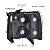 G-PLUS Headlight,Fit 2007-2013 Chevy Silverado 1500/Fit 2007-2014 Chevy Silverado 2500 3500 & HD,Right Side Headlamp Clear Lens Chrome Housing Amber ReflectorBumper Headlamps,faros delanteros