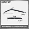 G-PLUS in-Channel Window Visors Rain Guards Side Wind Deflector Compatible with Toyota 4Runner 2010-2024 Smoke