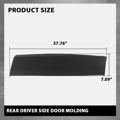 G-PLUS Rear Door Molding Driver Left Side Compatible with Jeep Cherokee 2014-2022 Textured Black CH1504110, 191275369548