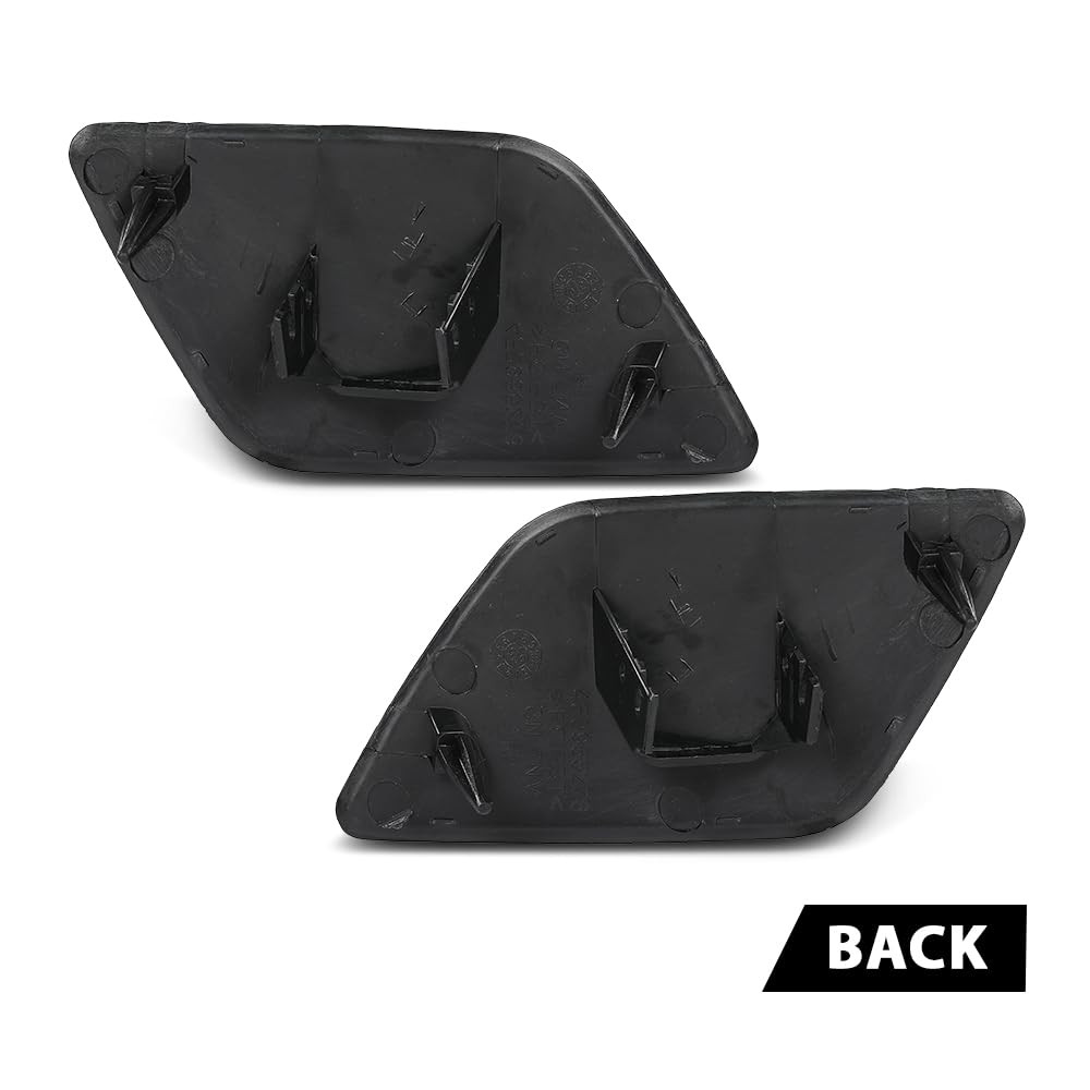 G-PLUS Pair Front Bumper Headlight Washer Cover Cap, Compatible with Audi A6 C6 2005-2008, Left Driver & Right Passenger Side 2PCS, 4F0955275, 4F0955276