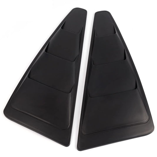 G-PLUS Window Louvers Scoop Cover Vent Replacement For Ford Mustang 2005-2014 1/4 Quarter Black Side
