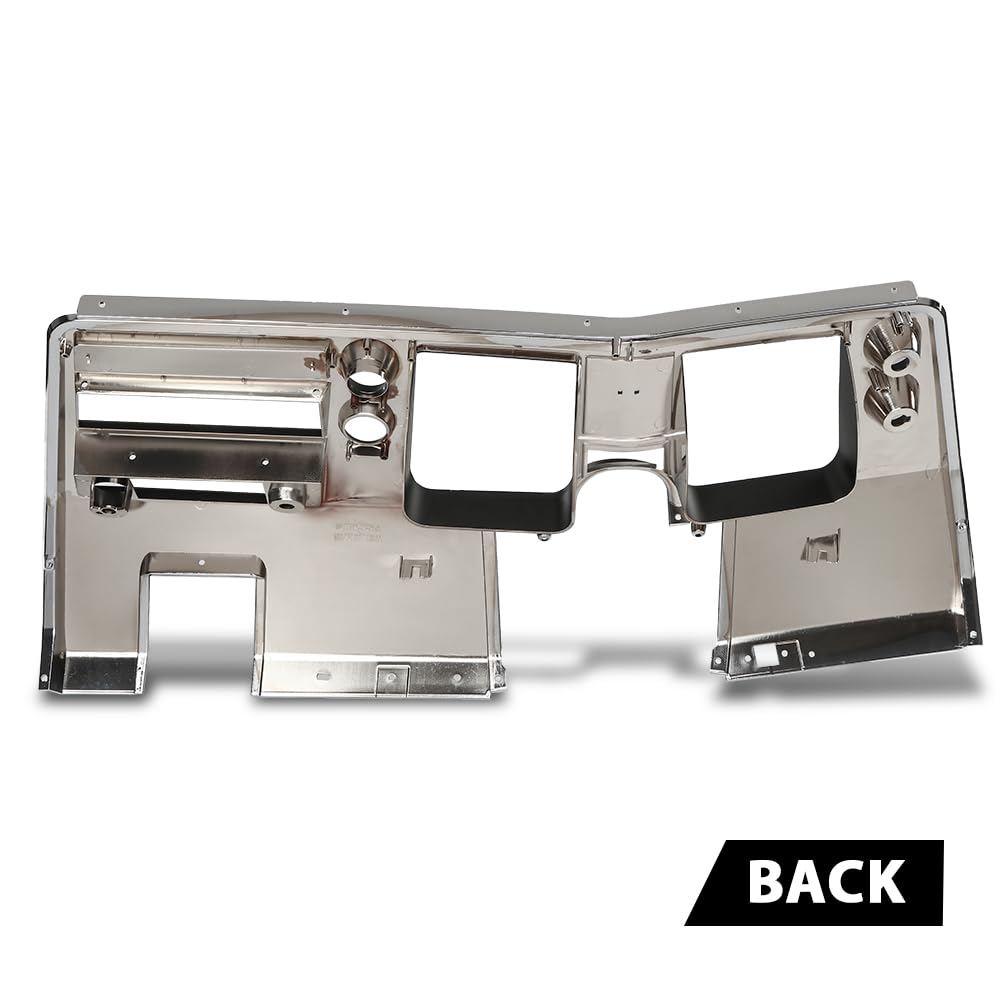 G-PLUS Dash Instrument Panel Bezel Cover, Compatible with Chevy Chevelle El Camino 1968 Without Air Black