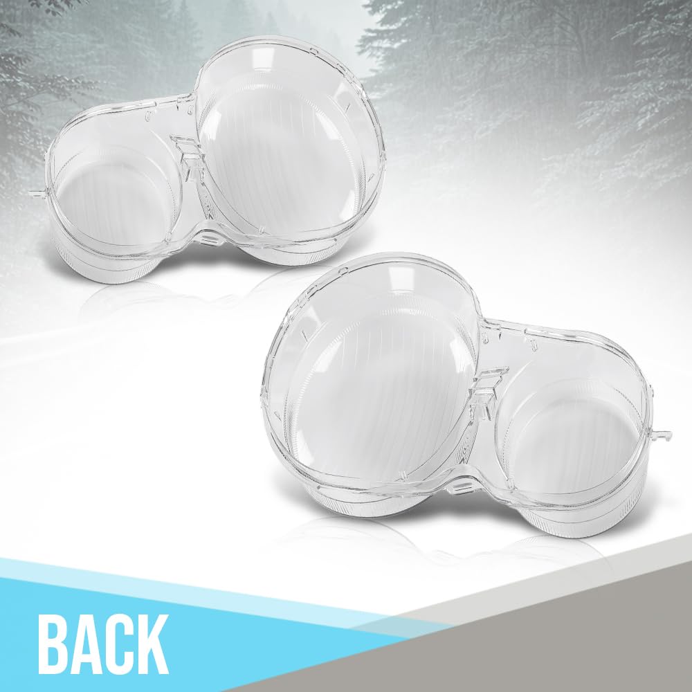 G-PLUS Headlight Lens Cover Compatible with Benz E Class W210 1996-2002 A2108205061, A2108204961 Left & Right Pair Front Headlamp Lens Cover Clear