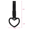G-PLUS JDM Tsurikawa Ring Heart Subway Train Bus Car Handle Hand Straps Drift Charm,Rear Bumper Warning Ring (Black)