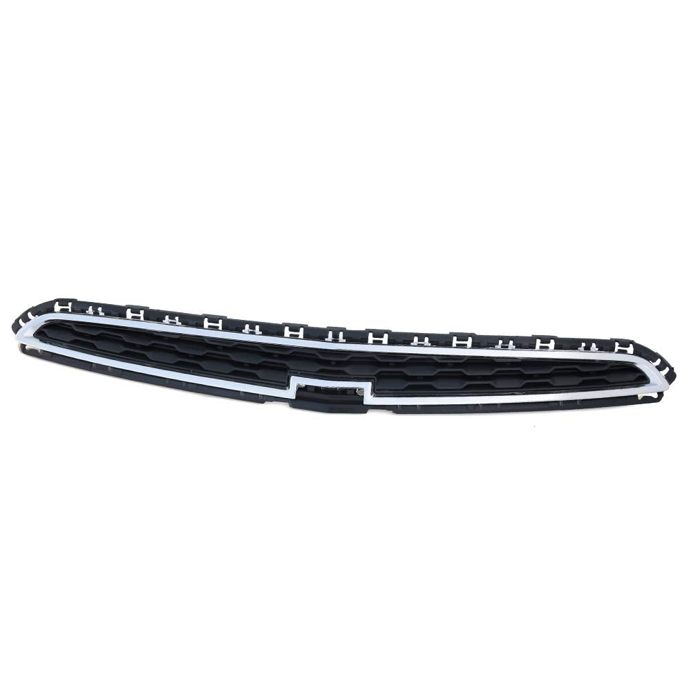 G-PLUS Chrome Front Bumper Hood Upper Grille Assembly Compatible with Chevy Cruze 2015 ABS Honeycomb Mesh Grille