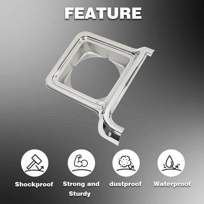 G-PLUS Headlight Trim Bezel Headlight Door Chrome Silver Compatible with Chevy Blazer GMC Jimmy 1973-1978 GM2513134, GM2512134, 376628, 376627 Driver & Passenger Pair