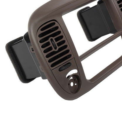 G-PLUS 1Set Center Dash Radio Surround Bezel Trim Panel Compatible with 2000-2003 Ford F150/2000-2002 Ford Expedition Brown Dashboard Cover