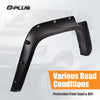 G-PLUS 4PCS Fender Flares Compatible with Toyota FJ Cruiser 2007 2008 2009 2010 2011 2012 2013 2014 Wheel Cover Protector, Smooth Pocket Riveted