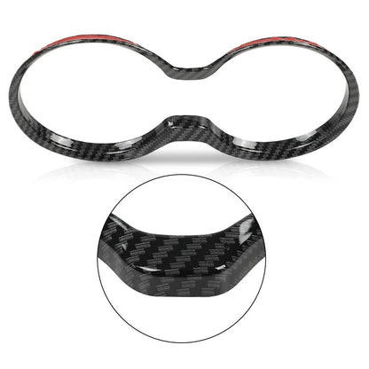 G-PLUS Gear Shift Cup Holder Cover Trim Bezel Compatible with Jeep Grand Cherokee 2011-2021 Black Carbon Fiber