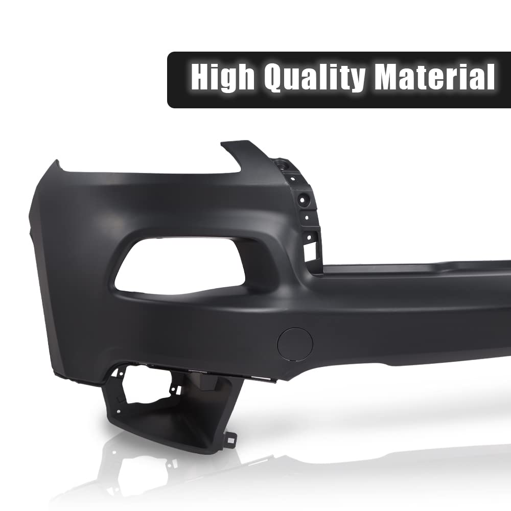 G-PLUS Front Upper Bumper Cover Compatible with Jeep Cherokee 2014 2015 2016 2017 2018, Not Fit Trailhawk Models, 5NJ52TZZAB CH1014112, Primered Black