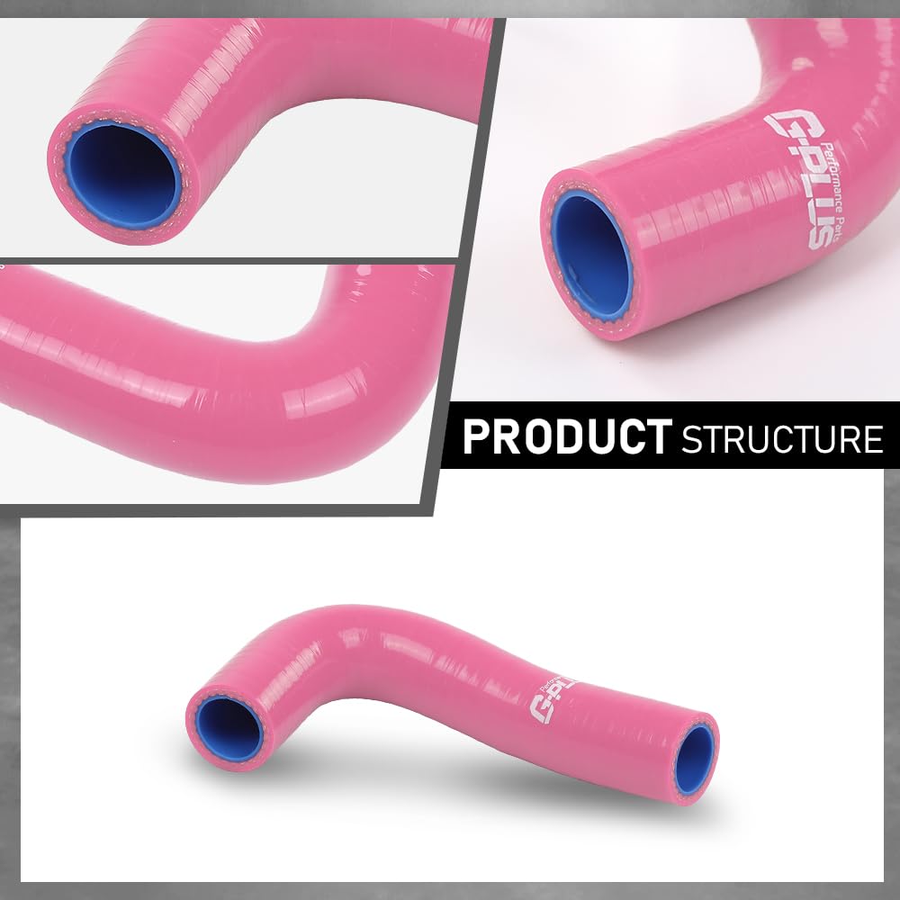 G-PLUS Silicone Radiator Hose Kit Compatible with Yamaha Banshee 350 YFZ350 1987-2006 Pink