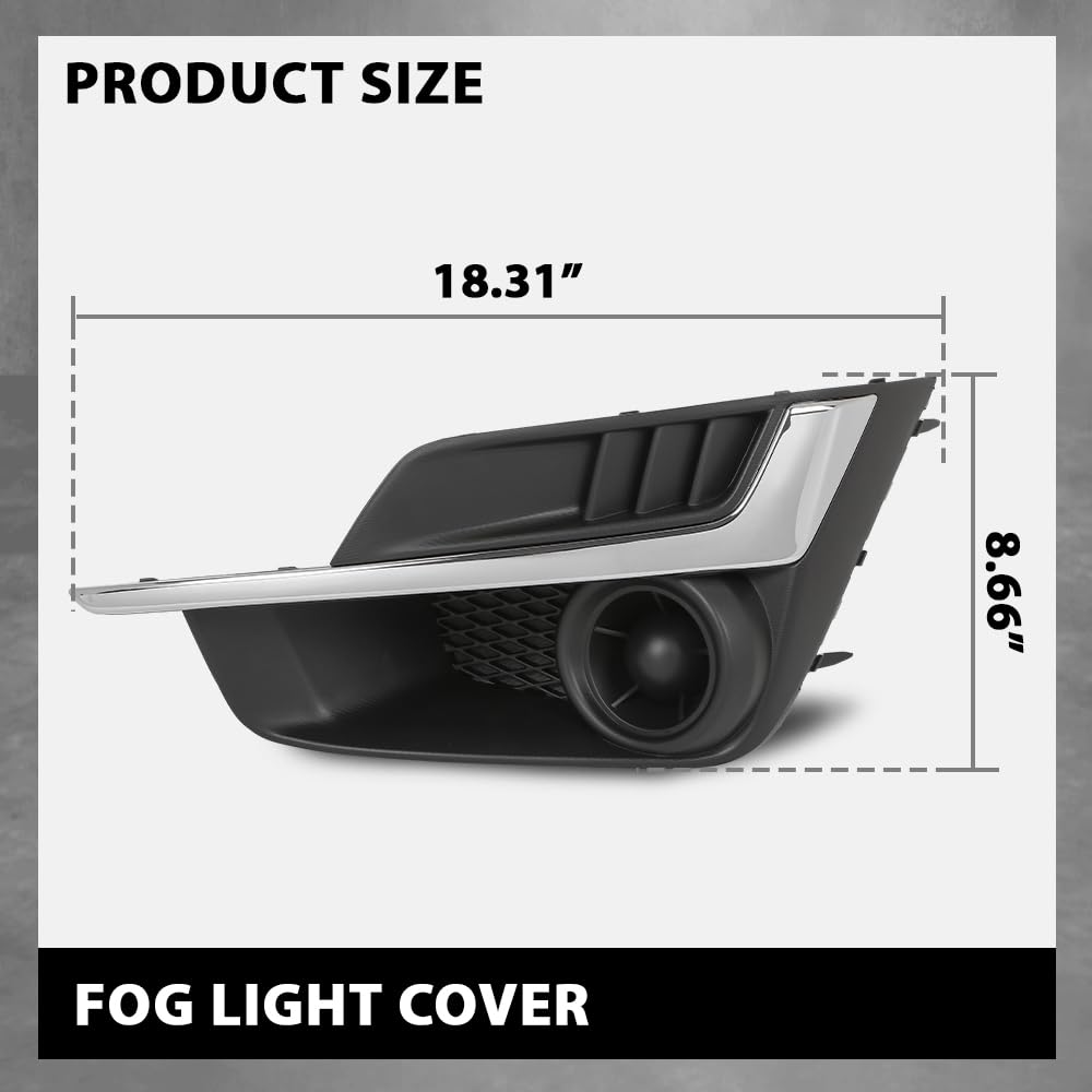 G-PLUS Fog Light Cover Set Chrome Molding Compatible with Impreza Sport 2015 2016 Without Fog Light Hole 57731FJ400 SU1039109