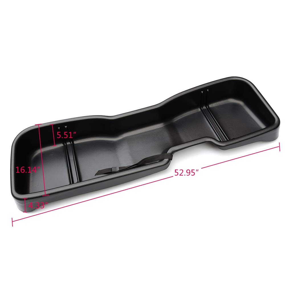 G-PLUS Under Seat Storage Box Replacement For Chevy Silverado GMC Sierra 1500 2500HD 3500HD Crew Cab 2014 2015 2016 2017 2018 Seat Storage Organizer Black