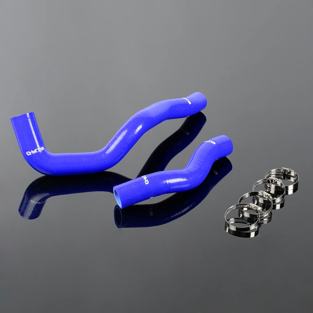 G-PLUS Silicone Radiator Coolant Hose Kit Clamps Compatible With 1997-2002 Toyota Supra JZA80 2JZ-GTE Turbo VVTI,Blue