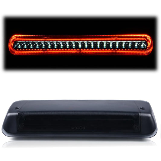 G-PLUS Rear LED 3rd Third Brake Light Compatible With 2004-2008 Ford F150 2005 2006 2007 Cargo Tail Stop Lamp Waterproof (Black Housing Smoky Lens)