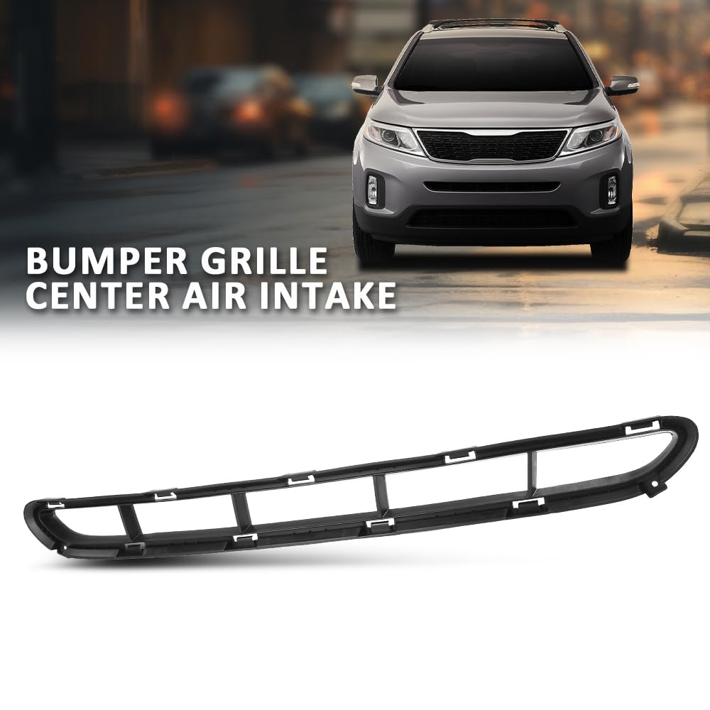 G-PLUS Front Bumper Grille, Compatible with Kia Sorento 2014-2015, Center Air Intake, 865221U500, 865222P500, 86522-1U500