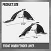 G-PLUS Front Inner Fender Liner LH+RH Fit Buick Encore Sport Touring 2016, Fit Buick Encore (submodel: Base, Convenience, Leather, Premium) 2013-2016 42454596, 95422561 Black
