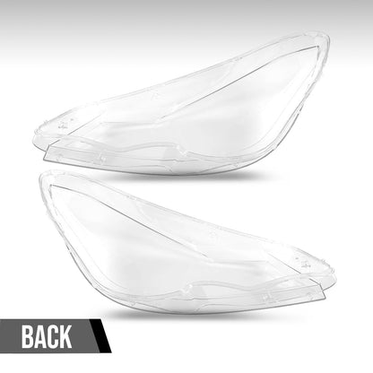 G-PLUS Headlight Lens Cover Compatible with Benz C-Class W204 2011-2015 A2048203539, A2048203639 Left & Right Front Headlamp Lens Cover Clear
