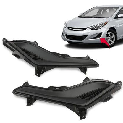 G-PLUS Front Fog Light Cover Compatible with 2016 Elantra Value Edition 2014-2016 Elantra GL GLS L Limited SE Sport Left Driver Right Passenger Side 865633X700 HY1038124 865643X700 HY1039124