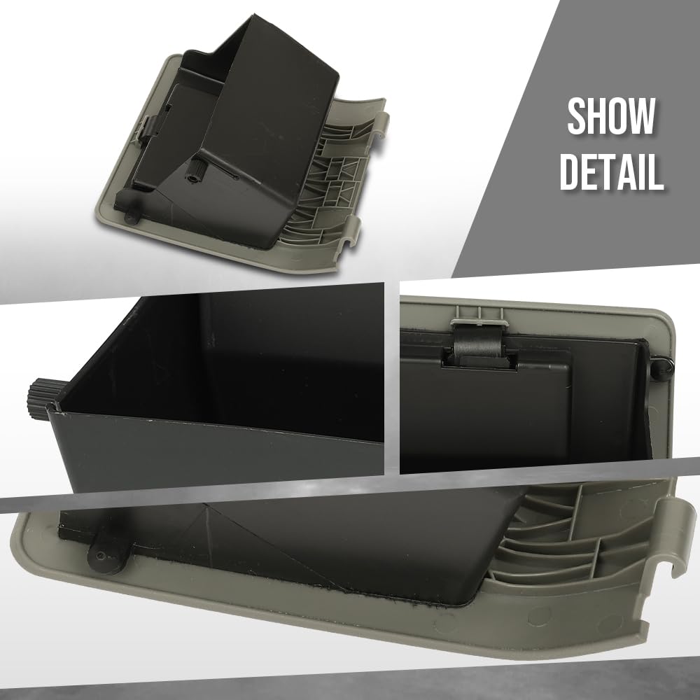 G-PLUS Center Glove Storage Box Cubby Compatible with Ford F250 F350 Super Duty 2005-2007 Light Gray
