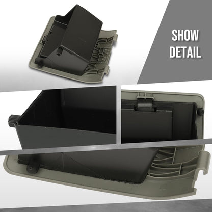G-PLUS Center Glove Storage Box Cubby Compatible with Ford F250 F350 Super Duty 2005-2007 Light Gray