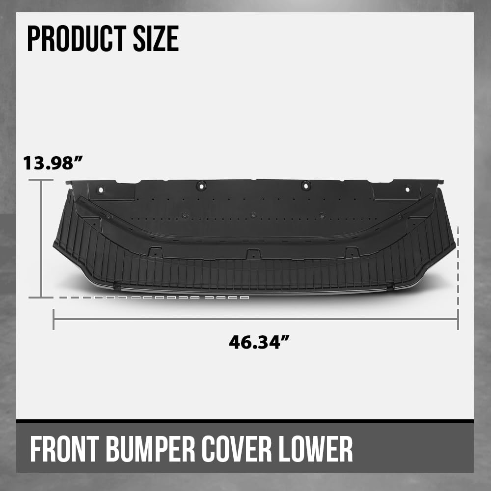 G-PLUS Front Bumper Cover Lower Splash Shield Mud Guard Compatible with Audi A6 & A6 Quattro 2012 2013 2014 2015 4G0807611, AU1228138 Black