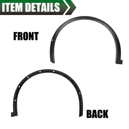 G-PLUS Front Left Driver Side Fender Flares Compatible With Tesla Model X 2016-2021 FDF-SIV14SBA-PK-MP Wheel Opening Molding Arch Trim Black