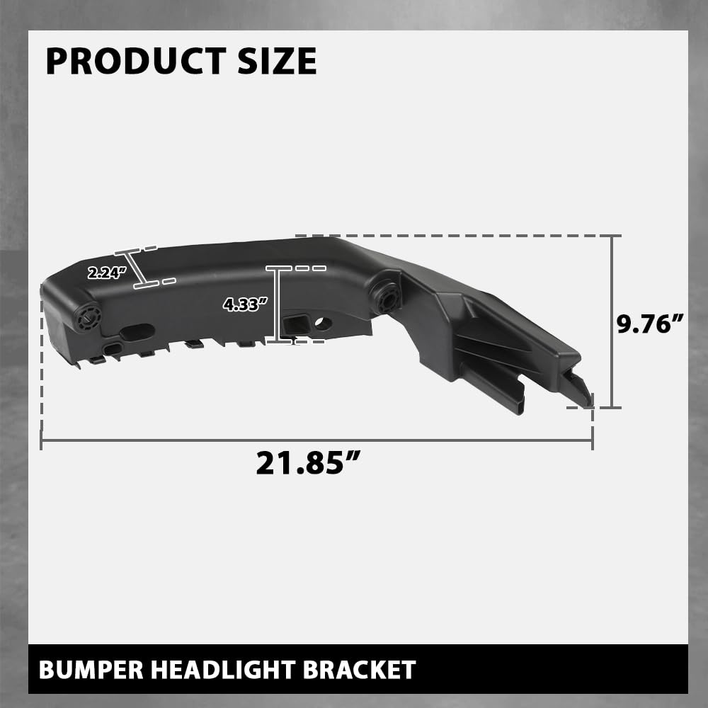 G-PLUS Front Bumper Bracket Headlight Support Pair Compatible with Jeep Grand Cherokee 3.6L 5.7L 2014-2018 68223469AA
