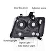 G-PLUS Headlights Assembly Fit Chevy Tahoe Subarban Avalanche 2007-2014 Right Passenger Side Bumper Corner Headlamp Clear Lens Black Housing Amber Reflector Bumper Headlamps,faros delanteros