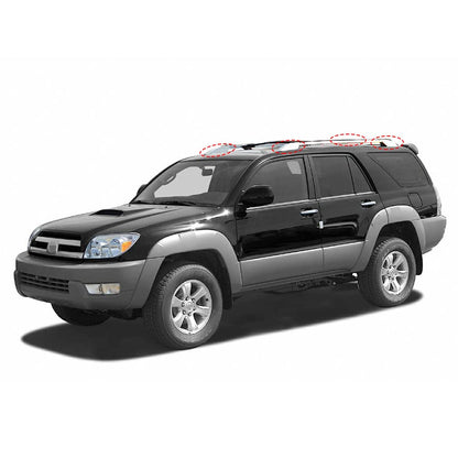 G-PLUS Roof Rack Bar Rail End Cover Shell Cap Compatible with 2003-2009 Toyota 4Runner,Roof Rail Rack 4Pcs (Silver)