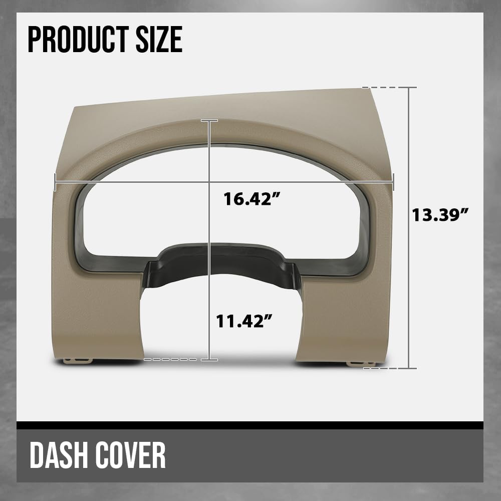 G-PLUS Dash Bezel Trim Instrument Cluster Cover Panel Compatible with Ford F150 2004-2008/Fit Lariat models Beige